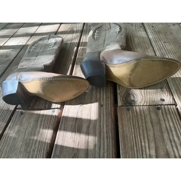 Vintage Acme Brown and Tan Cowboy Boots Size 7 - Picture 2 of 5